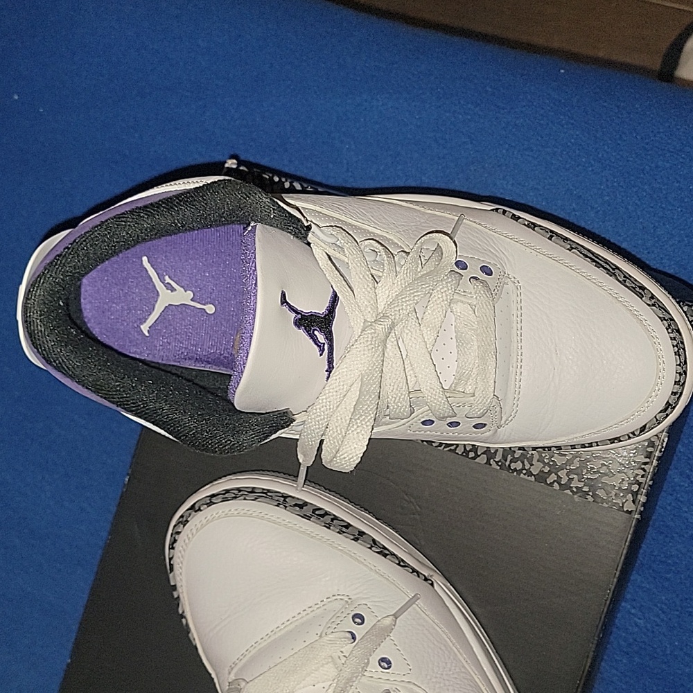 Jordan Retro 3 Dark Iris Shoes - Picture 2 of 7